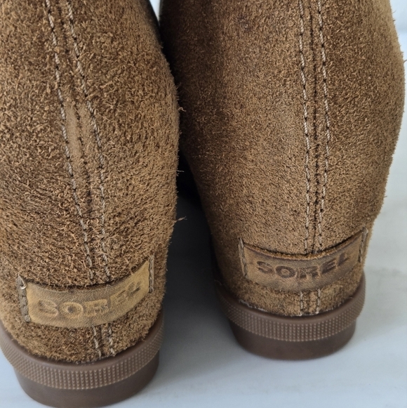 Sorel Joan Of Arctic Shearling Hidden Wedge II Lace-up Waterproof Boots Size 9 - Picture 6 of 16